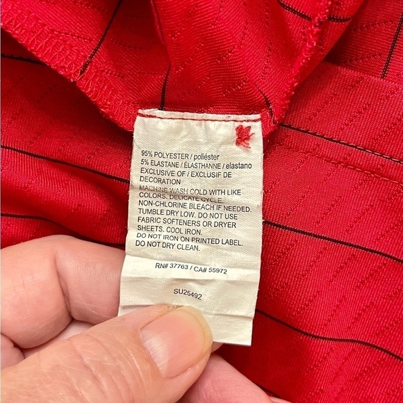 CALLAWAY OPTI-DRI MENS GOLF POLO SHIRT. RED WITH THIN BLACK STRIPE. SIZE M - Picture 6 of 6